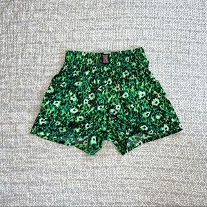 Savage x Fenty Green Leopord Silk Boxers